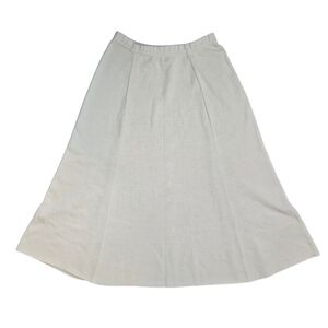 Vtg Helen Harper 50s Classic‎ Preppy Cream Midi Neutral Quiet Luxury Size S